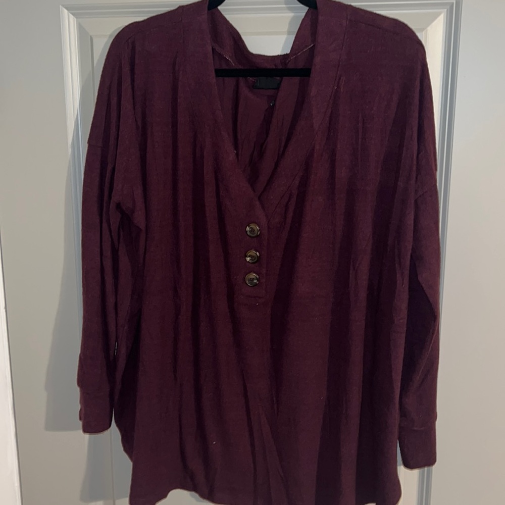 Urban Outfitters soft quarter button top